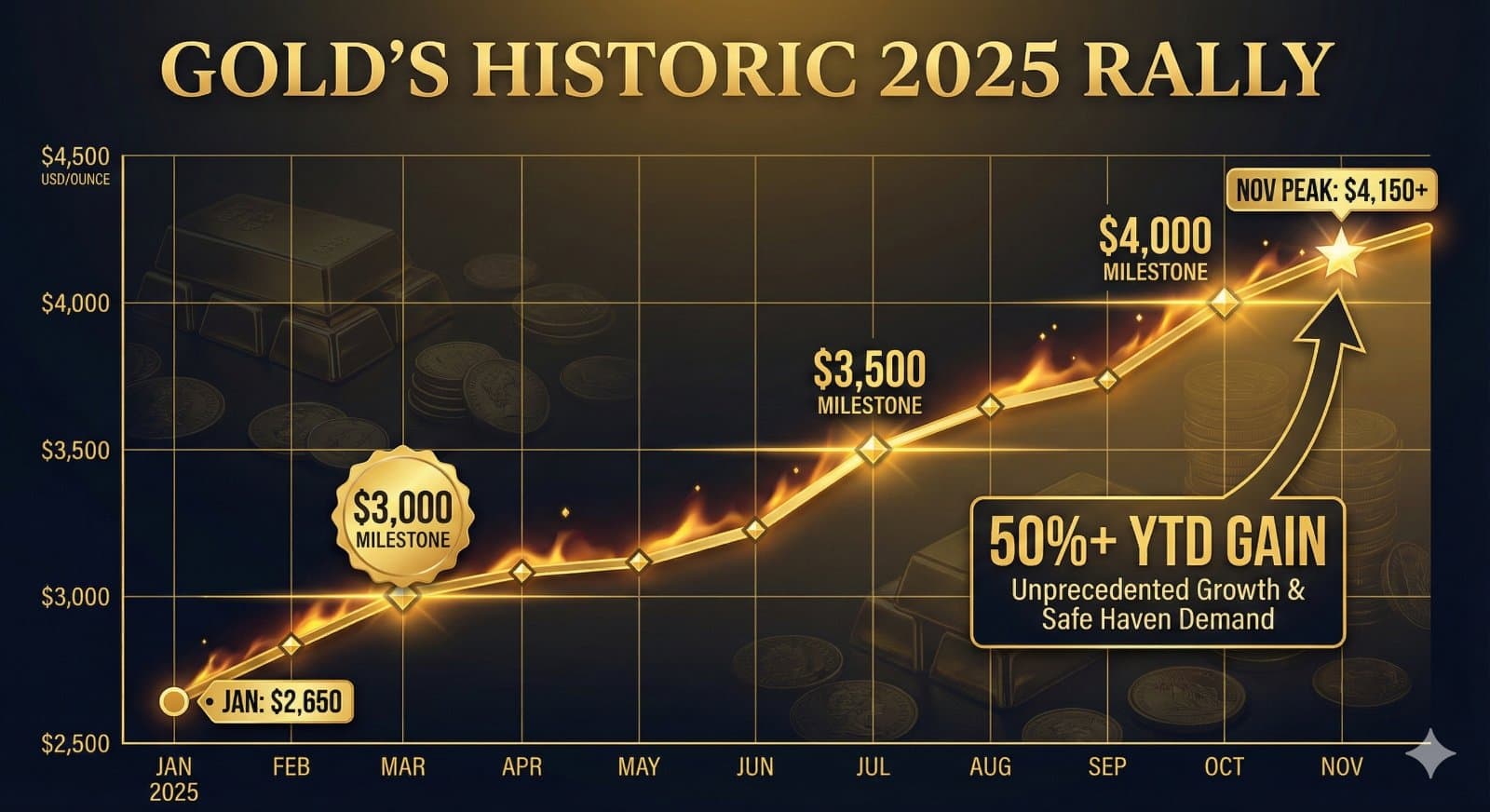 Gold's Historic Rally in 2025: Four Forces Driving the Run to $4,200
